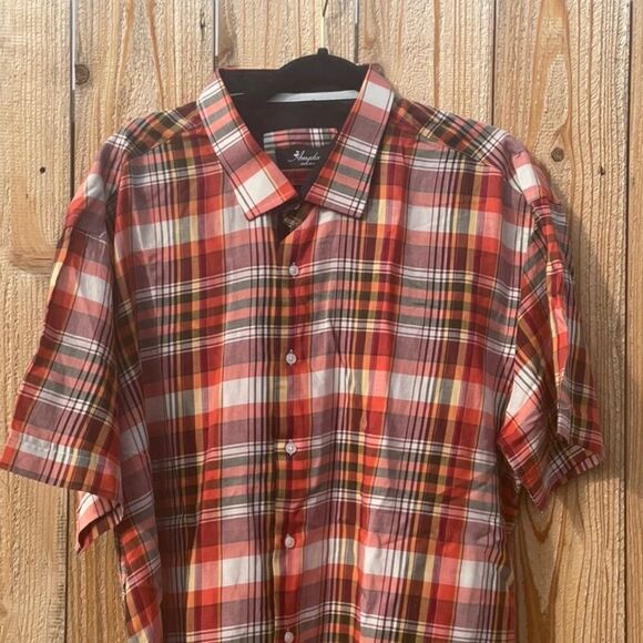 Take 50% OFF- Amedeo Men’s Short-sleeved Button Down Shirt, Size-5XL - Picture 2 of 9